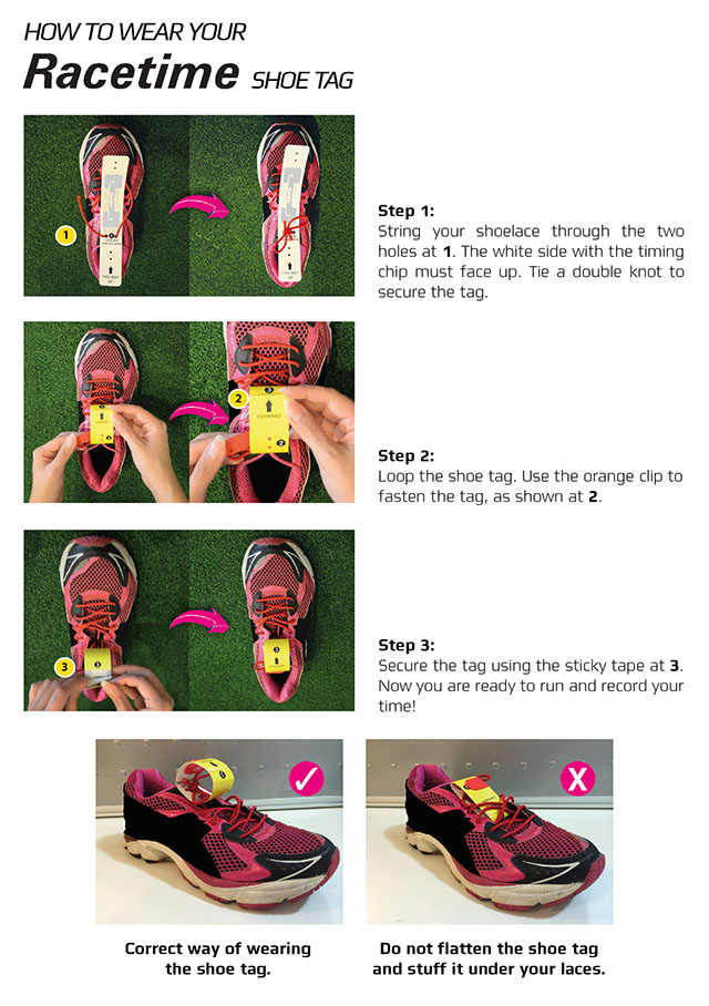 Racetime Shoe Tag Instruction